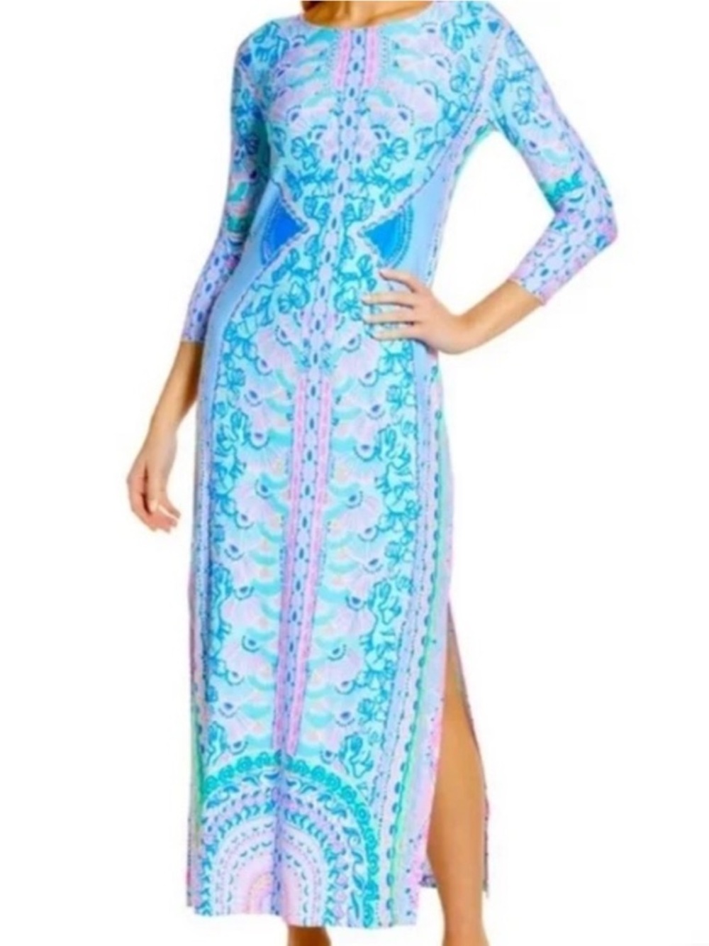 Lilly Pulitzer Women's M Morgann Maxi Dress in Seaside Shindig NEW - Picture 2 of 11
